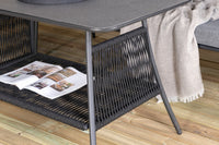 BERLIN Hörngruppe mit Couchtisch schwarz/grau