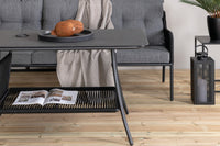 BERLIN Hörngruppe mit Couchtisch schwarz/grau