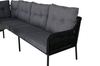 BERLIN Hörngruppe mit Couchtisch schwarz/grau