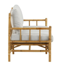 CANE 3-Sitzer Sofa Natur / Hellgrau