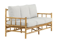CANE 3-Sitzer Sofa Natur / Hellgrau