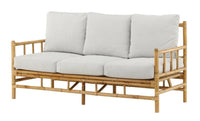 CANE 3-Sitzer Sofa Natur / Hellgrau