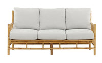 CANE 3-Sitzer Sofa Natur / Hellgrau
