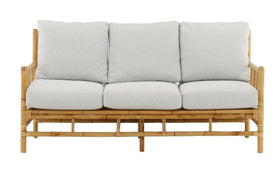 CANE 3-Sitzer Sofa Natur / Hellgrau