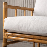 CANE 3-Sitzer Sofa Natur / Hellgrau