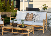 CANE 3-Sitzer Sofa Natur / Hellgrau