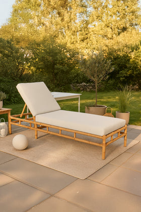 CANE Sonnenliege natur/hellgrau