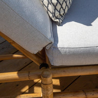 CANE Sonnenliege natur/hellgrau