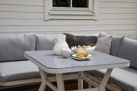 VIRYA Eckgruppe mit Couchtisch weiß/grau