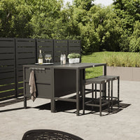 UMAMI Bartisch 123 cm mit 4 Barhockern, schwarz