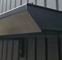 MODERN Eingangsüberdachung, L200 x B85 x H27,5 cm, schwarz