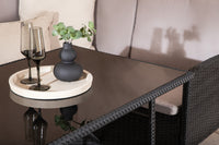 KNOCK Eckgruppe mit Couchtisch schwarz/grau