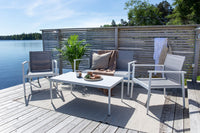 BREAK Sofa-Gruppe weiß/grau