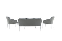 SPOGA Sofagruppe mit Couchtisch weiß/grau