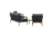 Andorra Sofagruppe mit Couchtisch - schwarz / grau