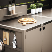 Sonderpreis UMAMI Außenküche Modul 1 + 2 inkl. Abdeckung, beige / rostfrei