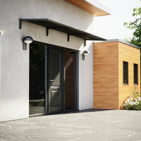 MODERN Eingangsüberdachung, L390 x B85 x H27,5 cm, schwarz