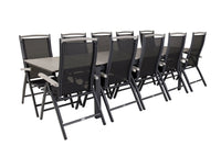 Levels Esstisch 229/310 - schwarz / grau + Albany 5:pos Essstuhl - schwarz