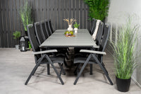 Levels Esstisch 229/310 - schwarz / grau + Albany 5:pos Essstuhl - schwarz