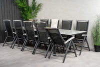 Levels Esstisch 229/310 - schwarz / grau + Albany 5:pos Essstuhl - schwarz