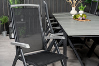 Levels Esstisch 229/310 - schwarz / grau + Albany 5:pos Essstuhl - schwarz