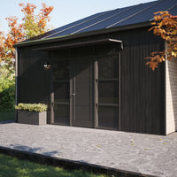 MODERN Eingangsüberdachung, L390 x B85 x H27,5 cm, schwarz