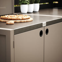 Sonderpreis UMAMI Außenküche Modul 1 + 2 inkl. Abdeckung, beige / rostfrei