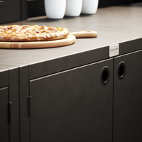 UMAMI Außenküchenpaket, Spülmodul, Modul 1 und Modul 2, schwarz