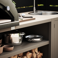 UMAMI Außenküchenpaket, Spülmodul sowie Modul 3, beige