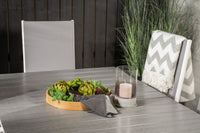 Levels Esstisch 160/240 - weiß / grau - Break 5:pos Essstuhl - weiß / grau 6