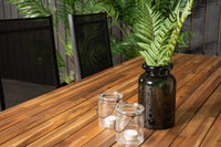 Bois Esstisch 200*100 - schwarz / Akazie + Break 5:pos Essstuhl - schwarz