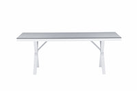 Garcia Esstisch 100*200 - Aluminium / Weiß / Graues Aintwood
