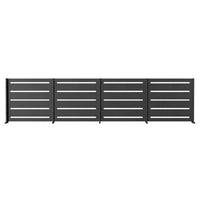 RAMA Sichtschutz 4 Sektionen niedrig, schwarz, L320 x B30 x H80 cm