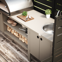 UMAMI Außenküchenpaket, Spülmodul sowie Modul 3, beige