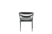 Stuhl mit Polster - schwarz / grau / Aluminium