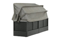 Nopy Sonnenliege mit Dach - schwarz / grau