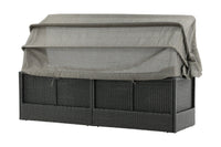 Nopy Sonnenliege mit Dach - schwarz / grau