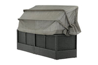 Nopy Sonnenliege mit Dach - schwarz / grau