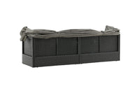 Nopy Sonnenliege mit Dach - schwarz / grau