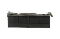 Nopy Sonnenliege mit Dach - schwarz / grau