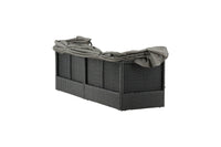 Nopy Sonnenliege mit Dach - schwarz / grau