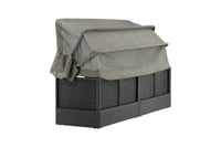 Nopy Sonnenliege mit Dach - schwarz / grau