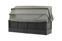 Nopy Sonnenliege mit Dach - schwarz / grau