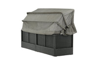 Nopy Sonnenliege mit Dach - schwarz / grau