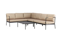 Pehnna Lounge-Set Metall - Schwarz / Sand