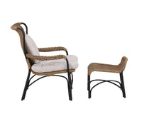 LORETO Sessel mit Fußhocker