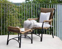 LORETO Sessel mit Fußhocker