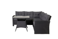 WATFORD Eckgruppe mit Couchtisch schwarz/grau