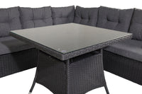 WATFORD Eckgruppe mit Couchtisch schwarz/grau