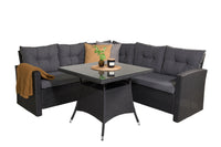WATFORD Eckgruppe mit Couchtisch schwarz/grau